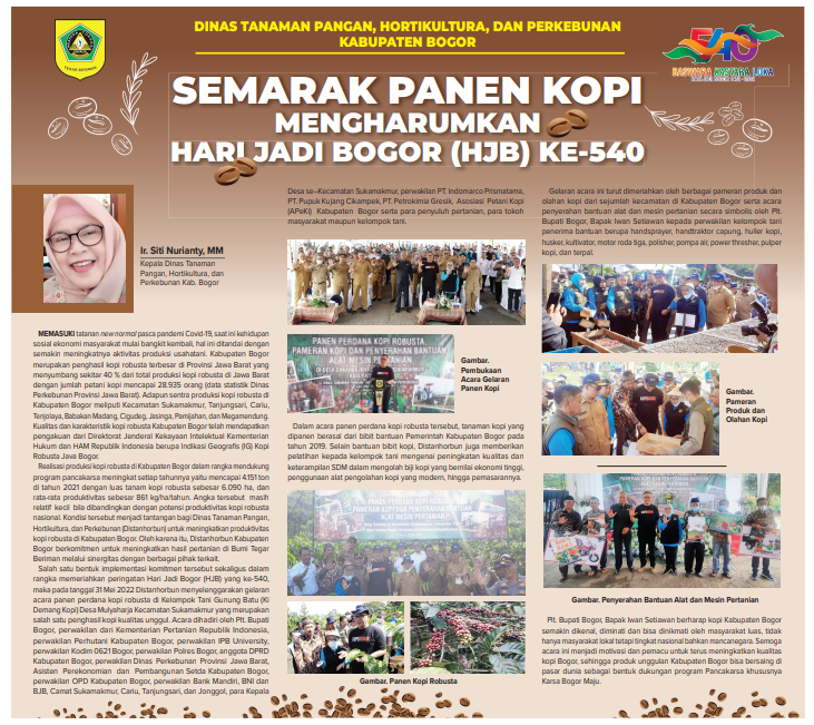 Semarak Panen Kopi Mengharumkan Hari Jadi Bogor ke-540