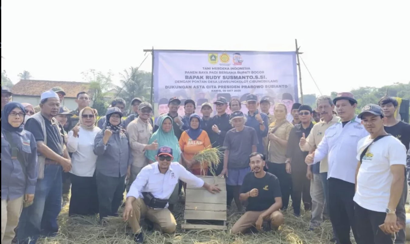 kegiatan Panen Raya Padi Tani Merdeka Indonesia DPK Cibungbulang